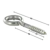 Piton Bois 5X40 Filetée sur 24 Longueur total 64 Oeil 14 Inox A2 - 10 pièces