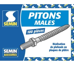 Pitons Mâles Semin, Boite de 100 (lot de 2)