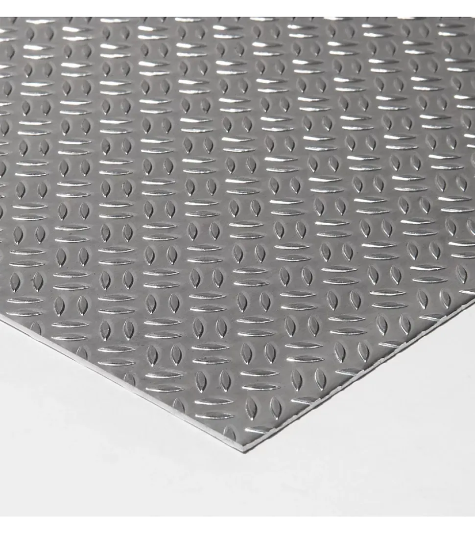 Plaque Aluminium Grain de riz, ép. 1/2mm, Hauteur 10cm x Largeur 80cm