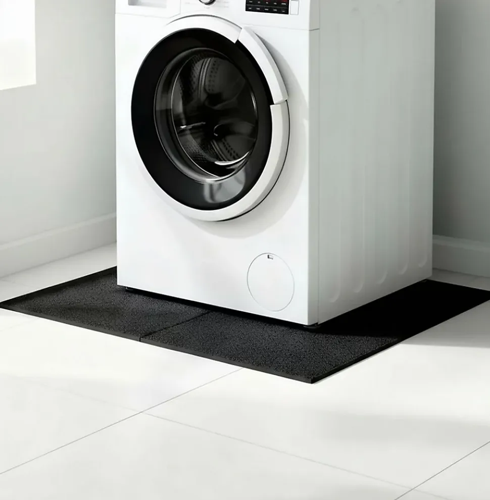 Plaque anti-vibration en caoutchouc noir Diall