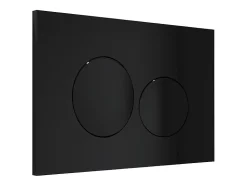 Plaque de commande pour WC avec double touche - Noir - OPULUS