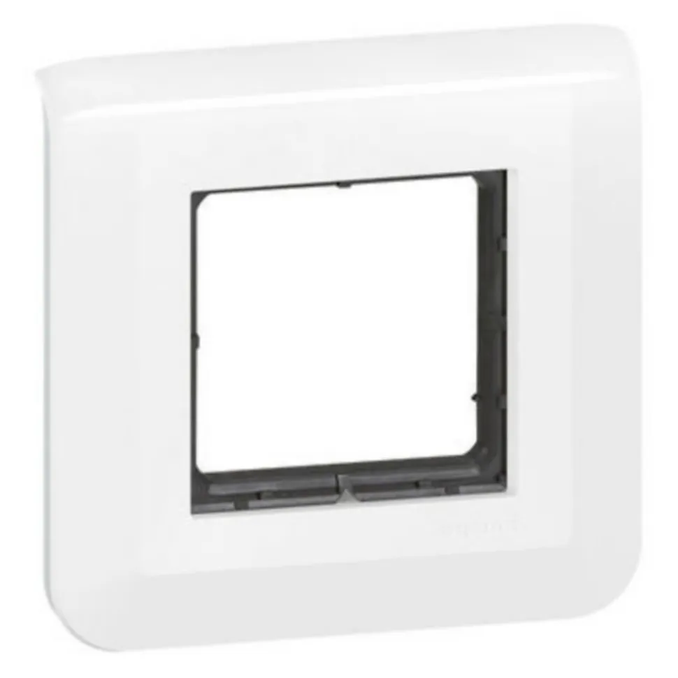 Plaque de finition 2 modules Legrand Mosaïc 0 994 72 coloris blanc l.82 x P.9 x H.82 mm