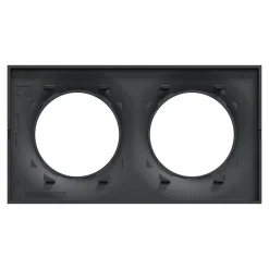 Plaque de finition 2 postes Schneider Electric Odace Styl S540704 coloris anthracite l.156 x P.10 x H.85 mm