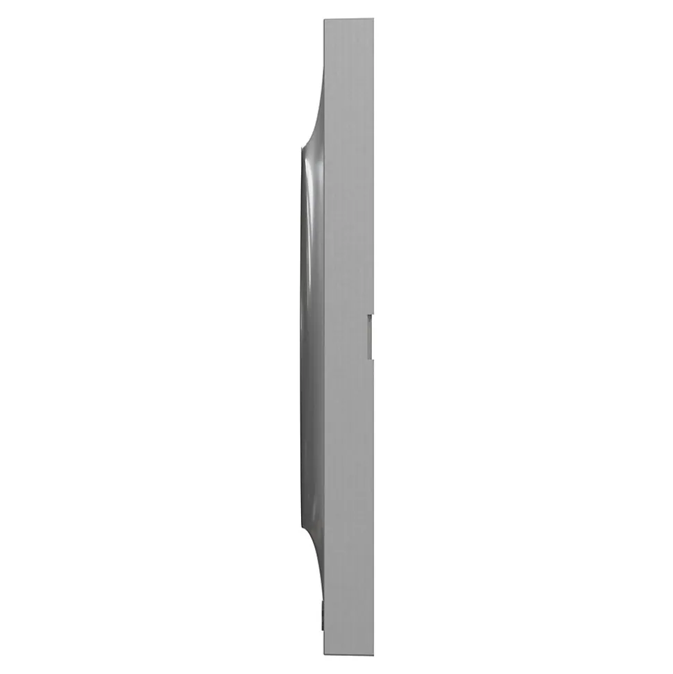 Plaque de finition 1 poste Schneider Electric Odace Styl S520702E coloris aluminium l.85 x P.10 x H.85 mm