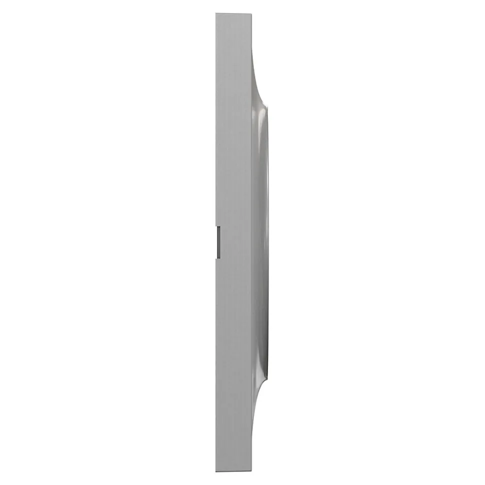 Plaque de finition 1 poste Schneider Electric Odace Styl S520702E coloris aluminium l.85 x P.10 x H.85 mm