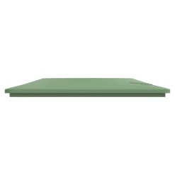 Plaque de finition 1 poste Schneider Electric Ovalis S320702B coloris vert forêt l.87 x P.10 x H.87 mm