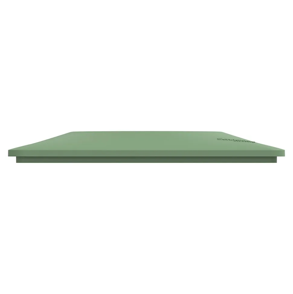 Plaque de finition 1 poste Schneider Electric Ovalis S320702B coloris vert forêt l.87 x P.10 x H.87 mm