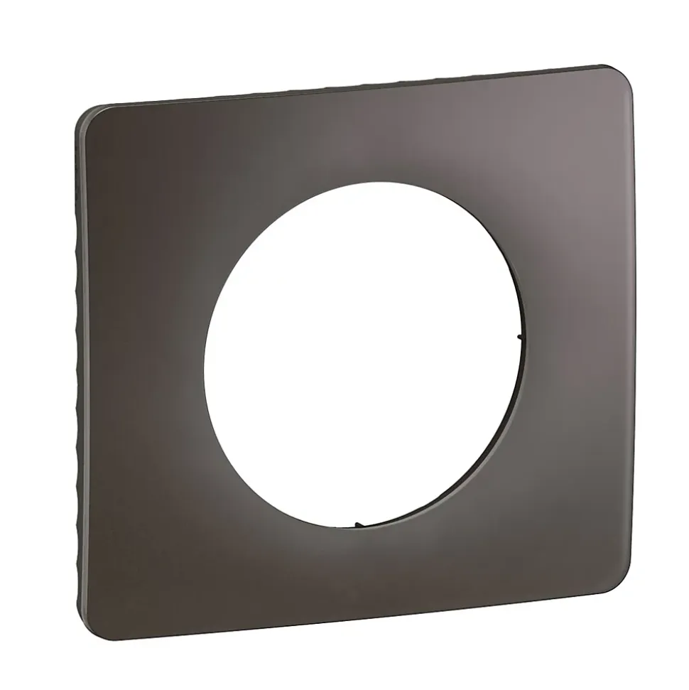 Plaque de finition 1 poste Legrand Céliane CP1021 coloris gris cendré l.90 x P.9 x H.82 mm