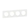 Plaque de finition 4 postes Legrand Dooxie 6 009 04 coloris blanc l.300 x P.10 x H.87 mm