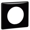 Plaque de finition 1 poste Legrand Céliane 0 988 26 coloris laqué noir l.90 x P.8,5 x H.82 mm
