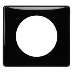 Plaque de finition 1 poste Legrand Céliane 0 988 26 coloris laqué noir l.90 x P.8,5 x H.82 mm