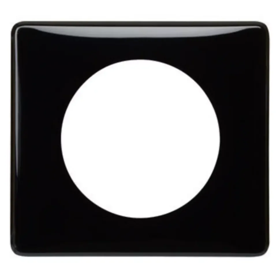 Plaque de finition 1 poste Legrand Céliane 0 988 26 coloris laqué noir l.90 x P.8,5 x H.82 mm