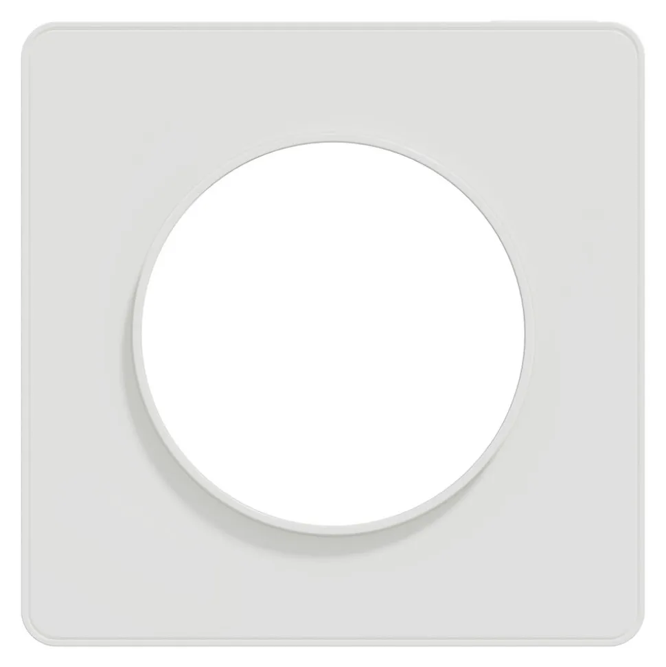 Plaque de finition 1 poste Schneider Electric Odace Touch S520802 coloris blanc l.85 x P.10 x H.85 mm