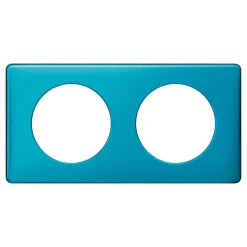 Plaque de finition 2 postes Legrand Céliane 0 988 76 coloris métal blue snake l.161 x P.8,5 x H.82 mm