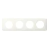 Plaque de finition 4 postes Legrand Céliane 0 988 99 coloris laqué blanc l.303 x P.8,5 x H.82 mm