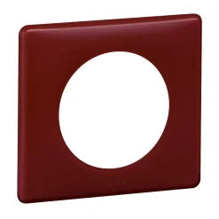 Plaque de finition 1 poste Legrand Céliane 0 988 32 coloris poudré bordeaux l.90 x P.8,5 x H.82 mm