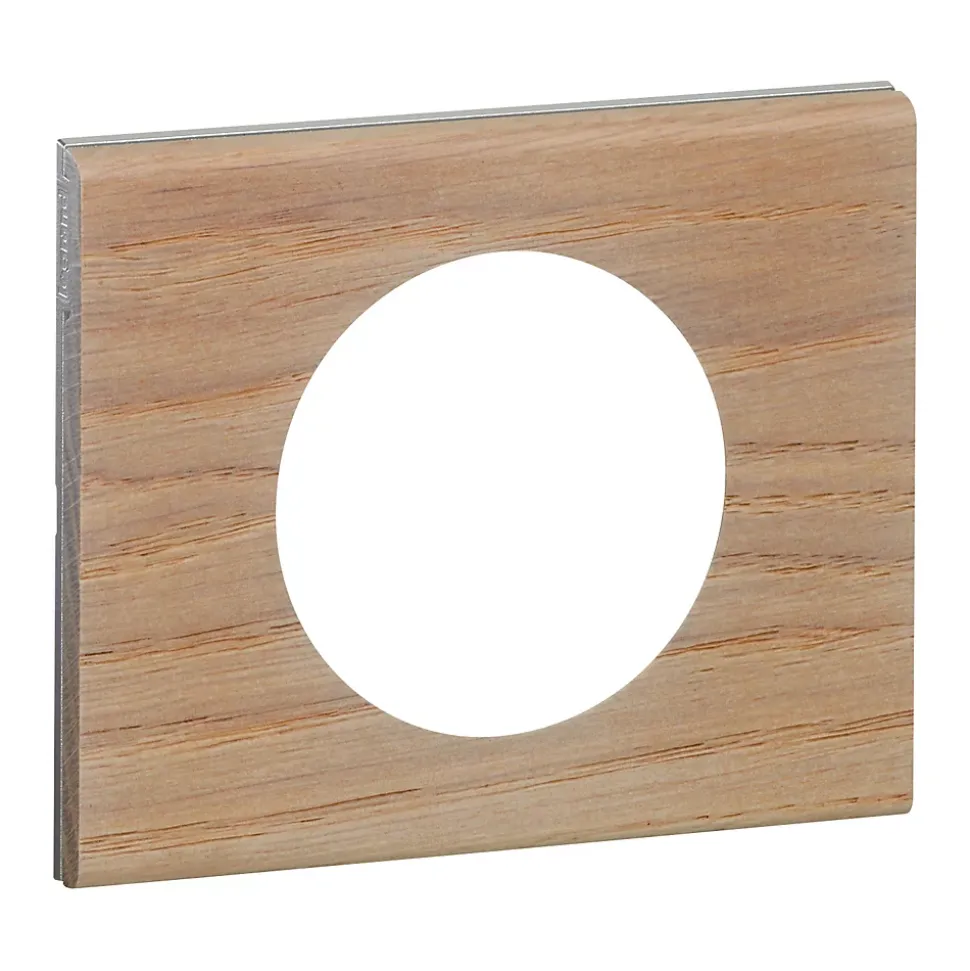 Plaque de finition 1 poste Legrand Céliane 0 690 51 coloris chêne blanchi l.100 x P.8,7 x H.83 mm