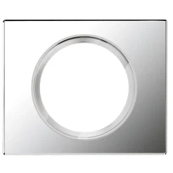 Plaque de finition 1 poste Legrand Céliane 0 691 21 coloris verre miroir l.100 x P.8,5 x H.82 mm