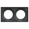 Plaque de finition 2 postes Schneider Electric Odace Styl S54C704 coloris anthracite avec liseré anthracite l.156 x P.10 x H.85 mm