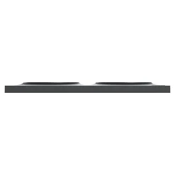 Plaque de finition 2 postes Schneider Electric Odace Styl S54C704 coloris anthracite avec liseré anthracite l.156 x P.10 x H.85 mm