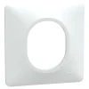 Plaque de finition 1 poste Schneider Electric Ovalis S320702 coloris blanc l.87 x P.10 x H.87 mm