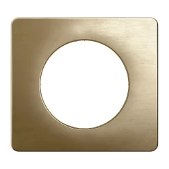 Plaque de finition 1 poste Legrand Céliane CP1621 coloris bronze satiné l.90 x P.9 x H.82 mm