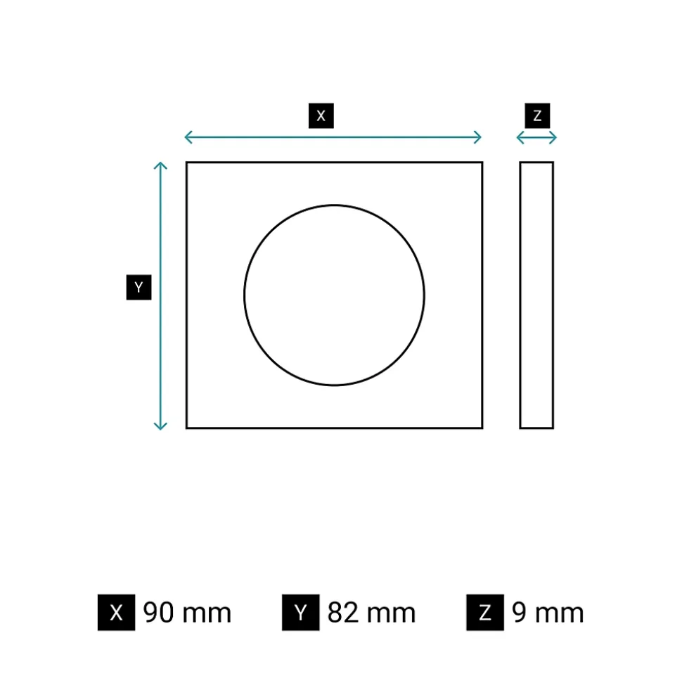 Plaque de finition 1 poste Legrand Céliane CP1621 coloris bronze satiné l.90 x P.9 x H.82 mm