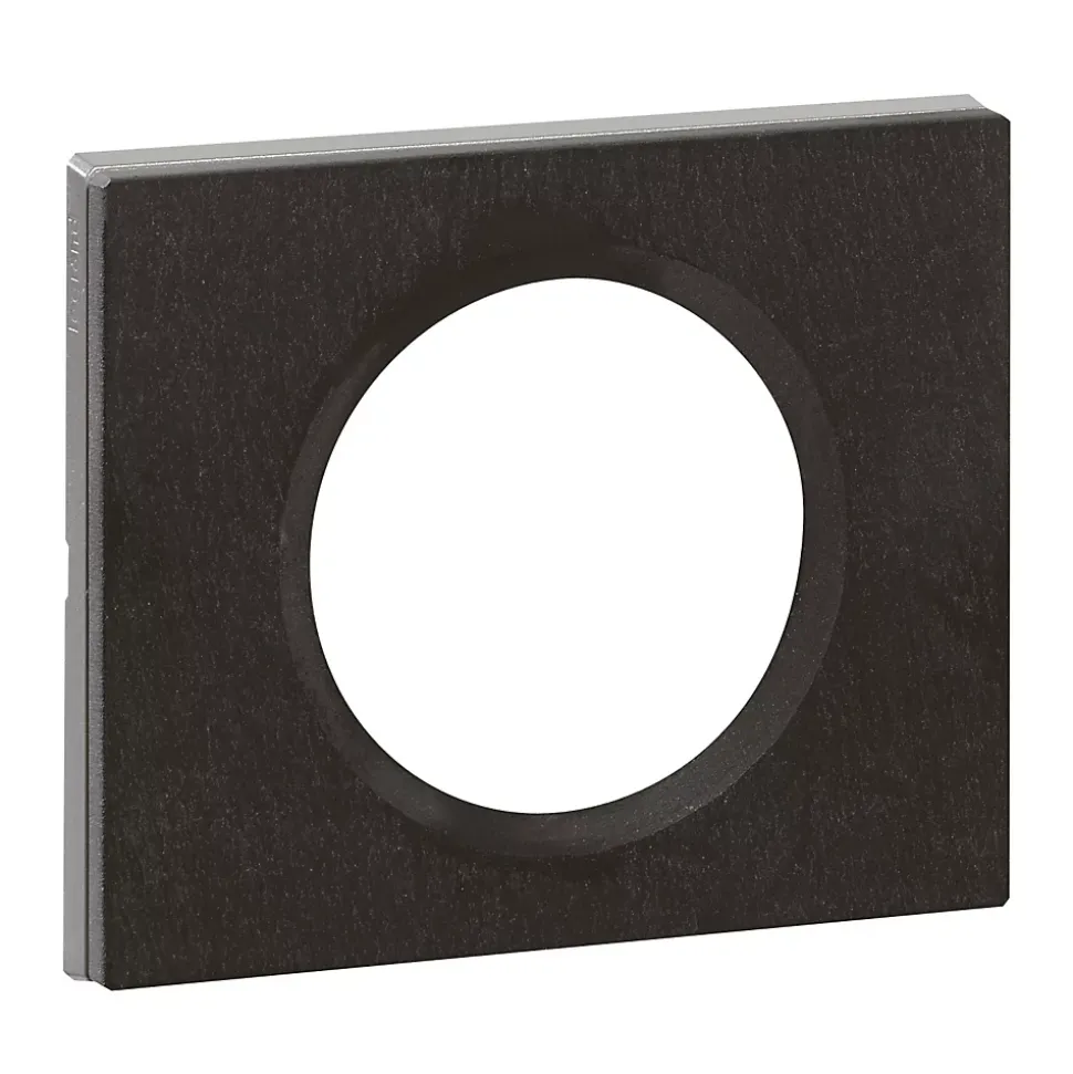 Plaque de finition 1 poste Legrand Céliane 0 693 71 coloris ardoise l.100 x P.8,5 x H.82 mm