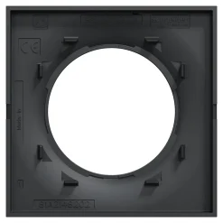 Plaque de finition 1 poste Schneider Electric Odace Styl S540702 coloris anthracite l.85 x P.10 x H.85 mm