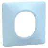 Plaque de finition 1 poste Schneider Electric Ovalis S320702C coloris bleu azurin l.87 x P.10 x H.87 mm