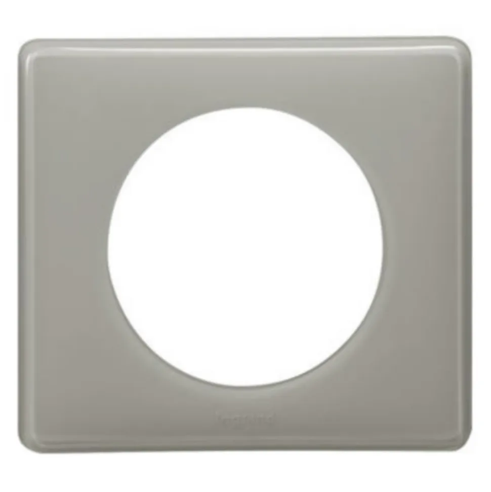 Plaque de finition 1 poste Legrand Céliane 0 988 59 coloris laqué gris perle l.90 x P.8,5 x H.82 mm