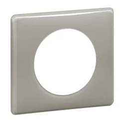 Plaque de finition 1 poste Legrand Céliane 0 988 59 coloris laqué gris perle l.90 x P.8,5 x H.82 mm
