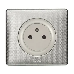 Plaque de finition 1 poste Legrand Céliane 0 988 52 coloris alu snake l.90 x P.8,5 x H.82 mm