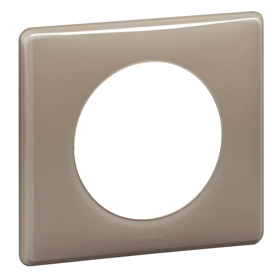 Plaque de finition 1 poste Legrand Céliane 0 988 23 coloris laqué galet l.90 x P.8,5 x H.82 mm