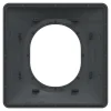 Plaque de finition 1 poste Schneider Electric Ovalis S340702G coloris anthracite avec liseré argent chromé l.87 x P.10 x H.87 mm