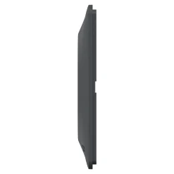 Plaque de finition 1 poste Schneider Electric Ovalis S340702G coloris anthracite avec liseré argent chromé l.87 x P.10 x H.87 mm