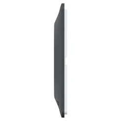 Plaque de finition 1 poste Schneider Electric Ovalis S340702E coloris anthracite avec liseré laiton l.87 x P.10 x H.87 mm