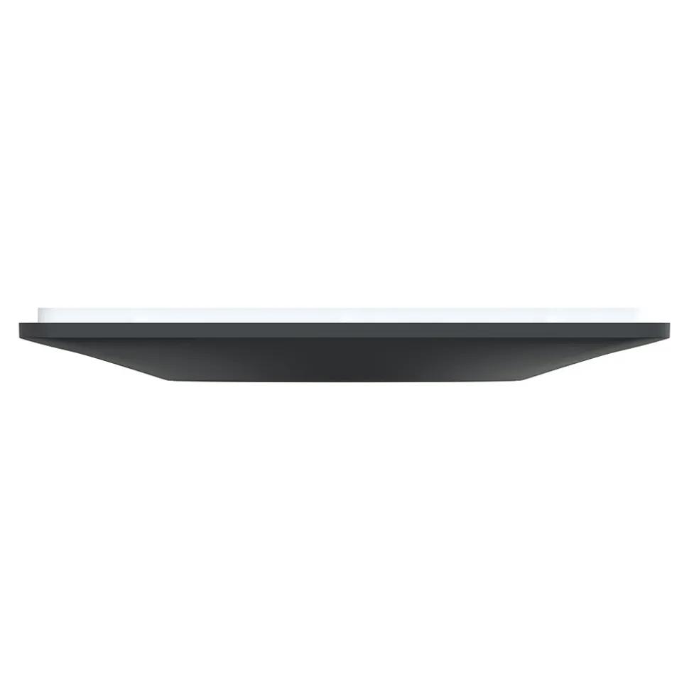 Plaque de finition 1 poste Schneider Electric Ovalis S340702E coloris anthracite avec liseré laiton l.87 x P.10 x H.87 mm