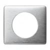 Plaque de finition 1 poste Legrand Céliane 0 998 65 coloris aluminium l.90 x P.9 x H.82 mm