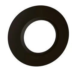 Plaque de finition 1 poste Legrand Dooxie 6 009 76 coloris noir velours l.100 x P.10 x H.100 mm