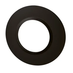 Plaque de finition 1 poste Legrand Dooxie 6 009 76 coloris noir velours l.100 x P.10 x H.100 mm