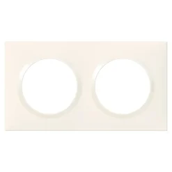 Plaque de finition 2 postes Legrand Dooxie 6 009 02 coloris blanc l.158 x P.10 x H.87 mm