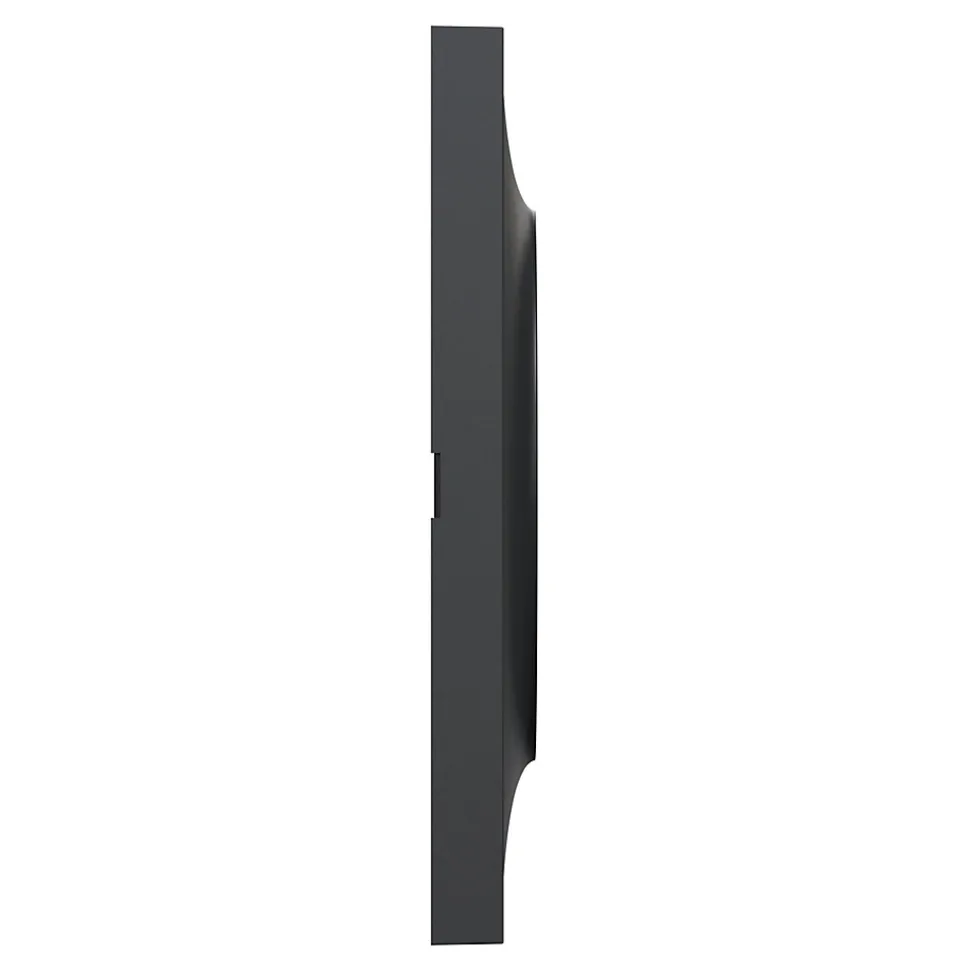 Plaque de finition 1 poste Schneider Electric Odace Styl S54C702 coloris anthracite avec liseré anthracite l.85 x P.10 x H.85 mm