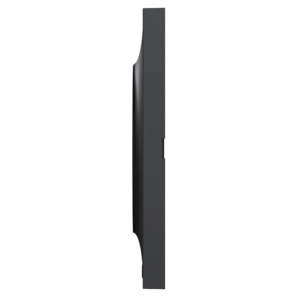 Plaque de finition 1 poste Schneider Electric Odace Styl S54C702 coloris anthracite avec liseré anthracite l.85 x P.10 x H.85 mm