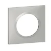 Plaque de finition 1 poste Legrand Dooxie 6 008 51 coloris aluminium l.87 x P.10 x H.87 mm