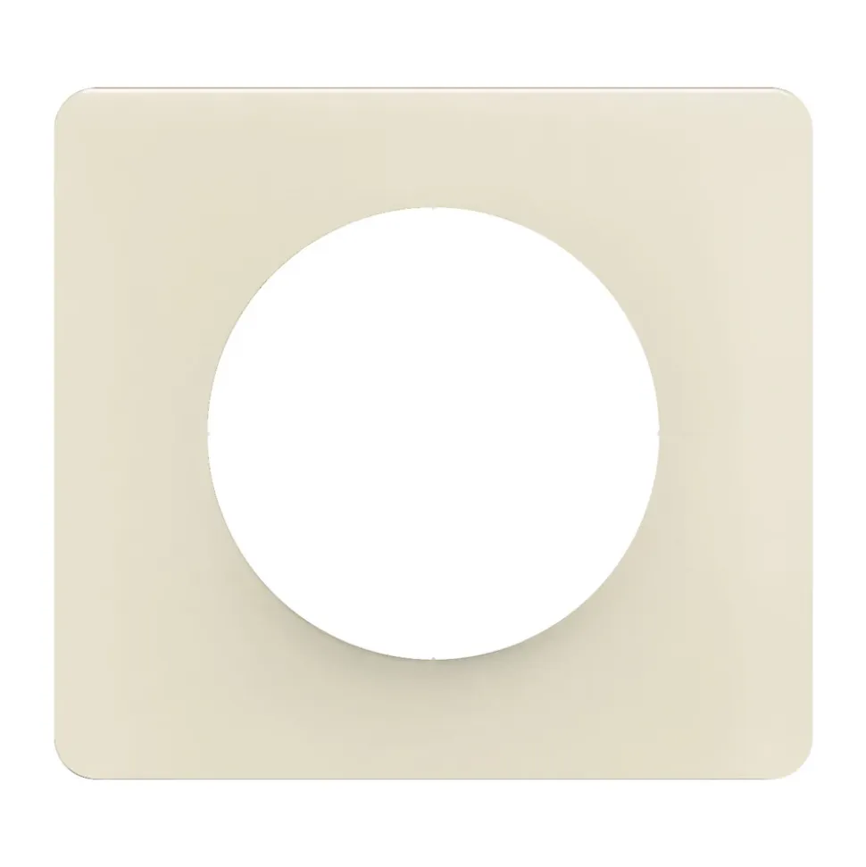 Plaque de finition 1 poste Legrand Céliane CP1121 coloris blanc amande l.90 x P.9 x H.82 mm