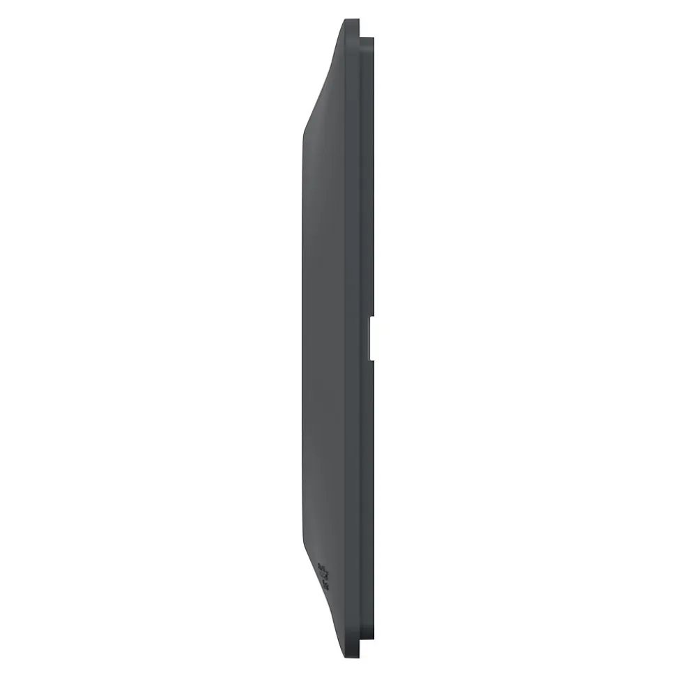 Plaque de finition 1 poste Schneider Electric Ovalis S340702 coloris anthracite l.87 x P.10 x H.87 mm