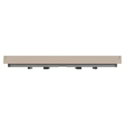 Plaque de finition 1 poste Schneider Electric Unica Déco Essentielle NU600226 coloris taupe l.88,6 x P.10,25 x H.85 mm