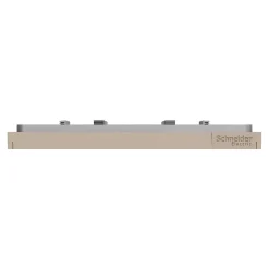 Plaque de finition 1 poste Schneider Electric Unica Déco Essentielle NU600226 coloris taupe l.88,6 x P.10,25 x H.85 mm