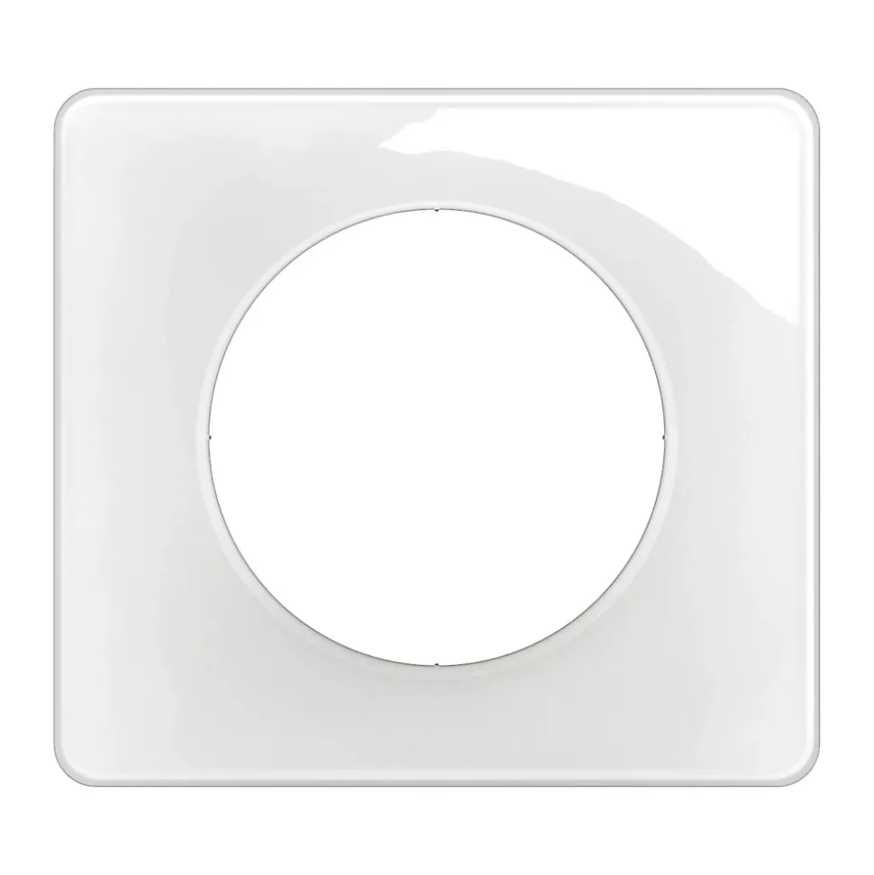 Plaque de finition 1 poste Legrand Céliane CP0021 coloris blanc émaillé l.90 x P.9 x H.82 mm